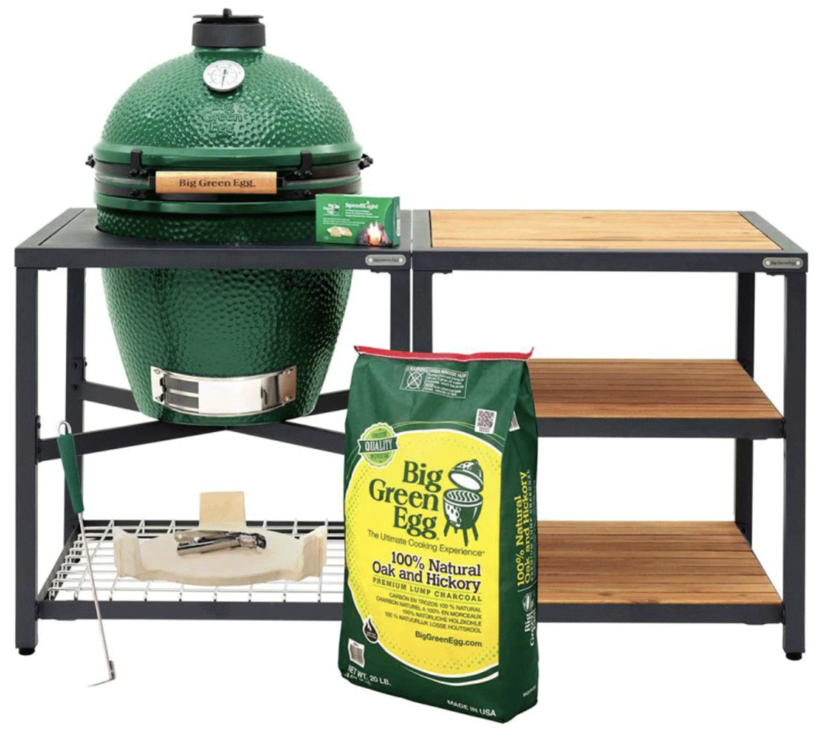 Large Big Green Egg in Modular Nest